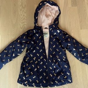 OshKosh B’gosh warm jacket, water repellent, fleece lined. Unicorn print size 3T